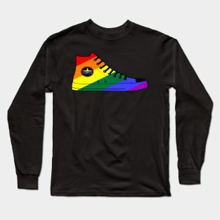 LGBTQ Shoe Pride Moth Rainbow Flag Long Sleeve T-Shirt